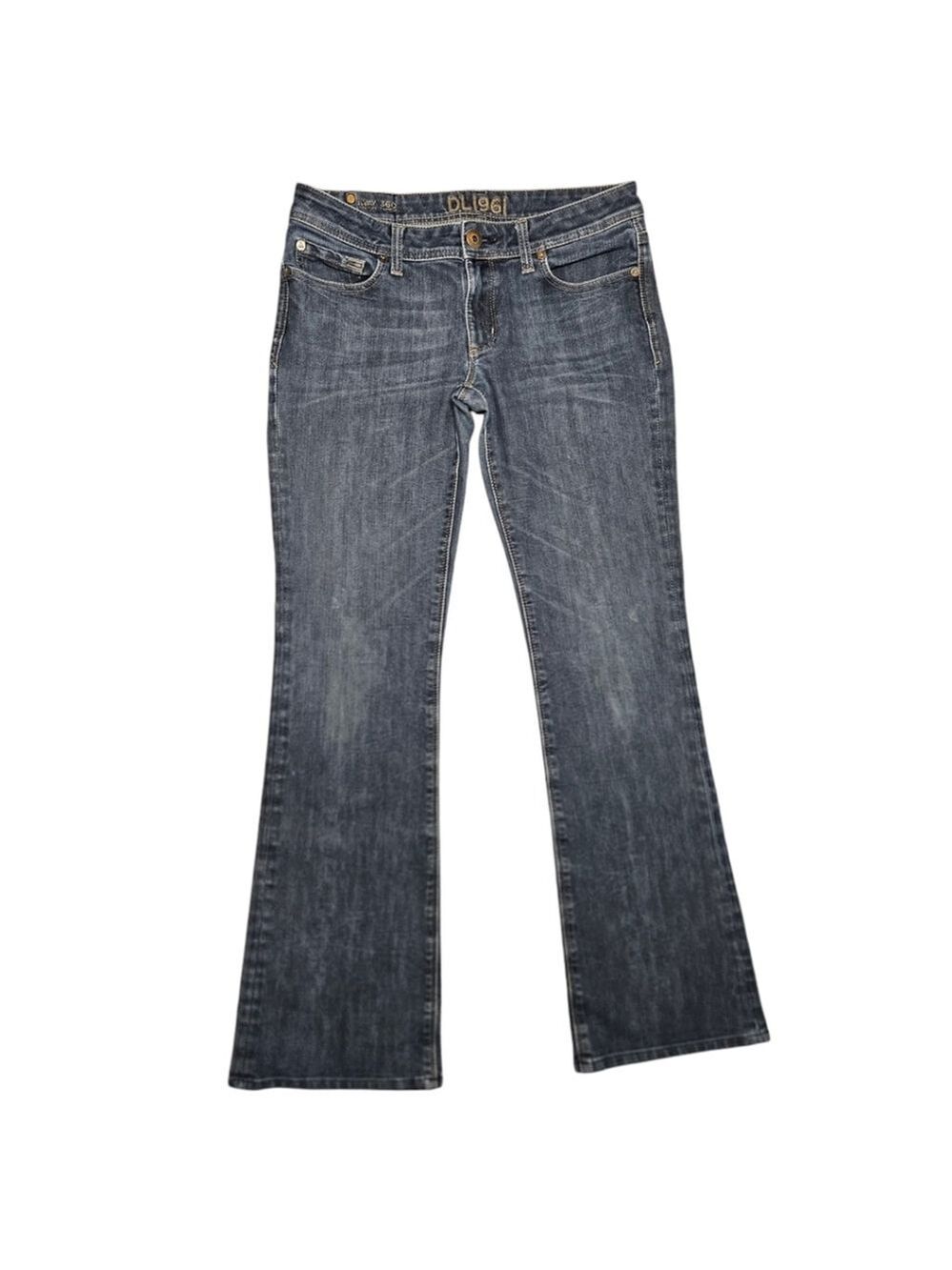 DL1961 Women's Bootcut Jeans Size 29 Dark Wash Stretch Denim Mid Rise USA Made